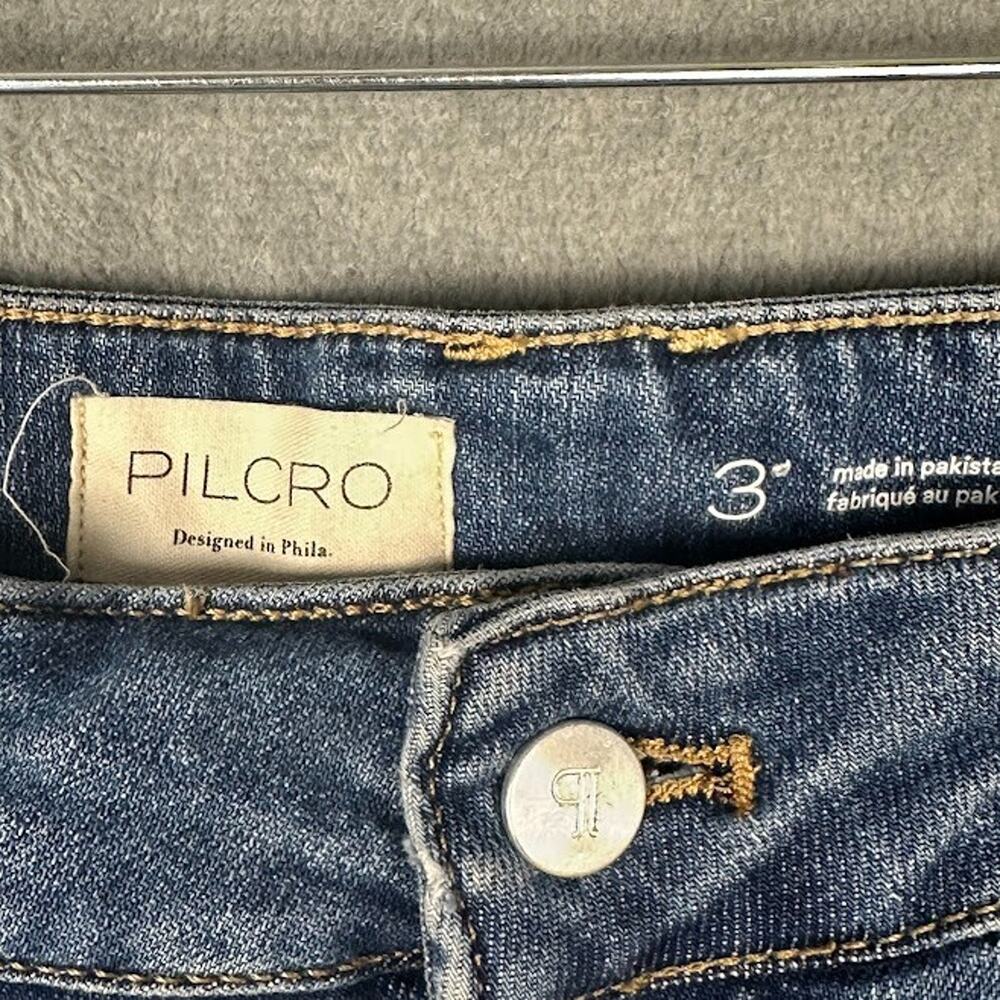 Anthropologie Pilcro Jeans Womens 32 Blue Straight Pockets Stretch High Rise - Picture 7 of 13
